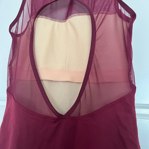 Wine color Ballet Leotard - Small Adult - Eurotard - Burgundy - Mesh Details - Picture 4 of 4